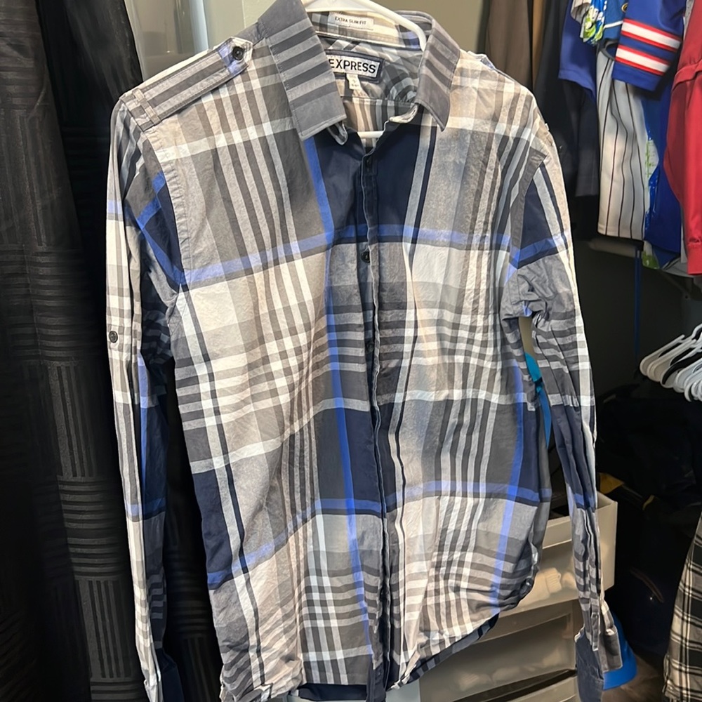 Express mens button down dress shirt